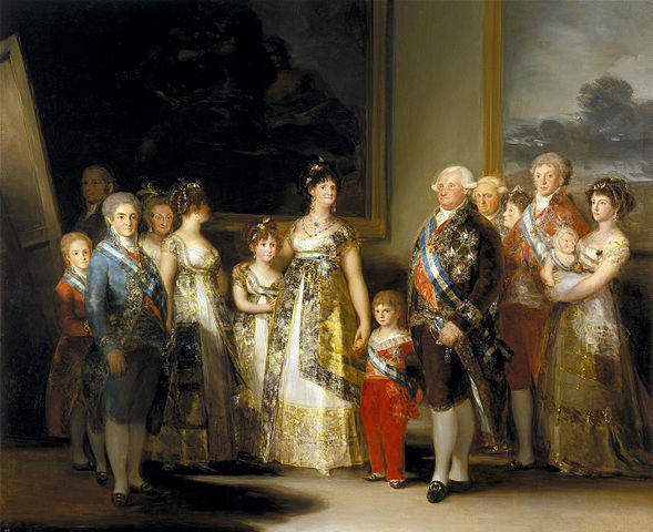 La familia de Carlos IV" (The Family of Charles IV) by Francisco de Goya